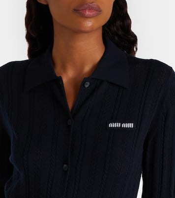 Open-knit cashmere cardigan  | Miu Miu