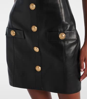 Robe en cuir | Balmain