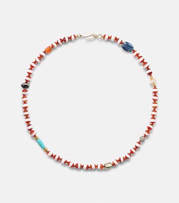 Globetrotter beaded necklace with gemstones | Ileana Makri