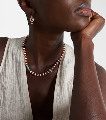 Globetrotter beaded necklace with gemstones | Ileana Makri