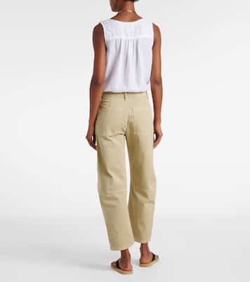 Barrel-Hose Brylie aus Baumwoll-Twill | Velvet