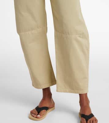 Barrel-Hose Brylie aus Baumwoll-Twill | Velvet