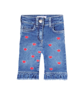 x Disney® Baby embroidered straight jeans | Monnalisa