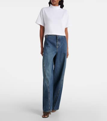 Mules 90 in suede con shearling | Alaïa