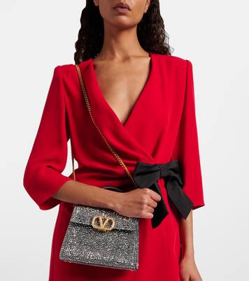 VSling Small embellished suede tote bag | Valentino Garavani