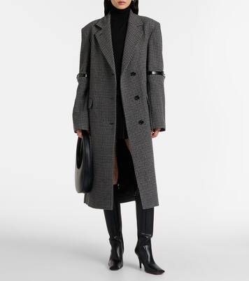 Houndstooth wool and cashmere coat | Coperni