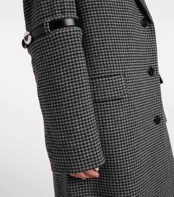 Houndstooth wool and cashmere coat | Coperni