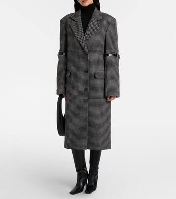 Houndstooth wool and cashmere coat | Coperni