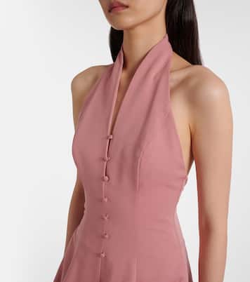Stella halterneck cotton-blend gown | Staud
