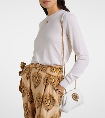 Schultertasche Devotion Small aus Leder | Dolce&Gabbana