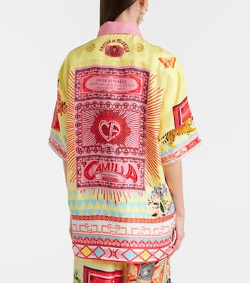 Hemd Collage Kingdom aus Seide | Camilla