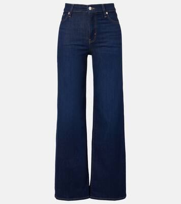 Le Slim high-rise wide-leg jeans | Frame