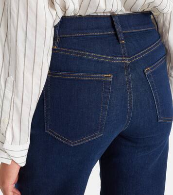 Le Slim high-rise wide-leg jeans | Frame