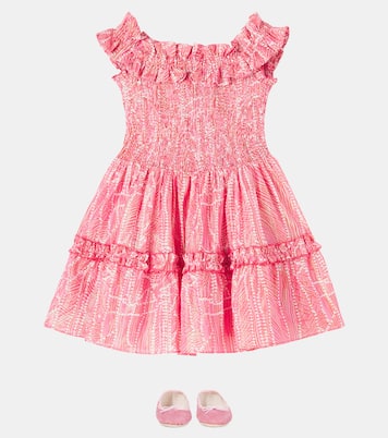 Robe Amber imprimée en coton mélangé | Poupette St Barth Kids
