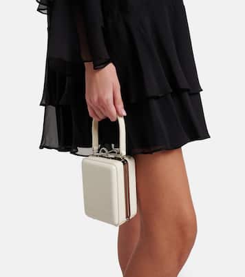 Micro鳄鱼纹效果缀饰皮革托特包 | Self-Portrait