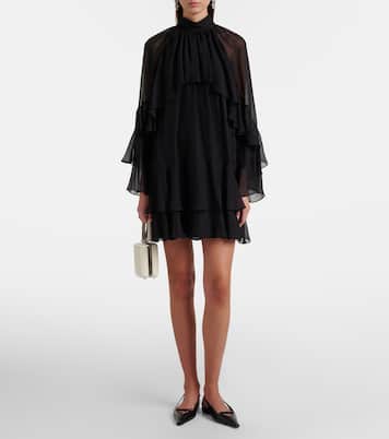 Micro鳄鱼纹效果缀饰皮革托特包 | Self-Portrait