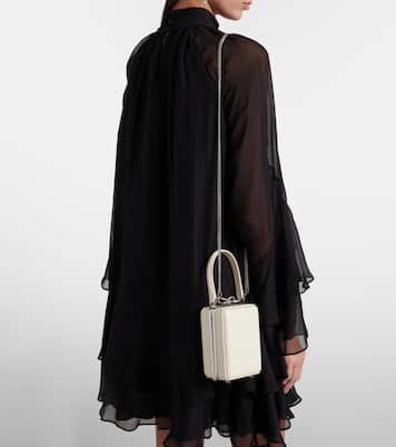 Micro鳄鱼纹效果缀饰皮革托特包 | Self-Portrait