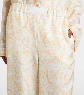 Palazzo-Hose Underwater Barocco aus Seide | Versace
