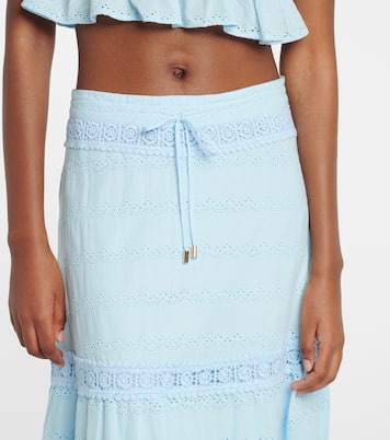 Alessia broderie anglaise cotton maxi skirt | Melissa Odabash