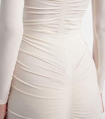 Draped sheer high-rise midi skirt  | Wolford