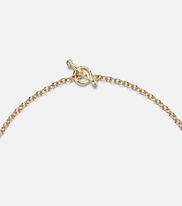 Bermuda Grass 18kt gold chain necklace with beryl and diamonds | Octavia Elizabeth