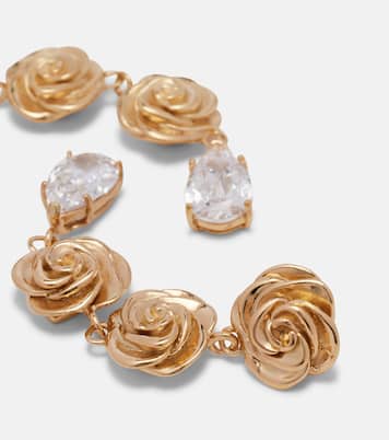 Crystal-embellished gold-plated drop earrings | Magda Butrym