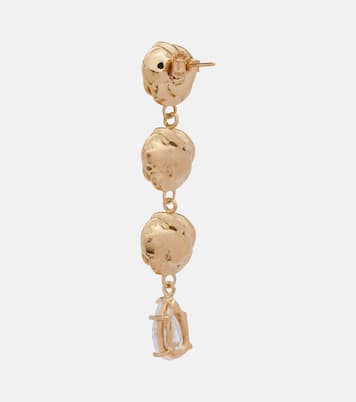 Crystal-embellished gold-plated drop earrings | Magda Butrym