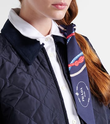 Printed silk twill scarf | Prada