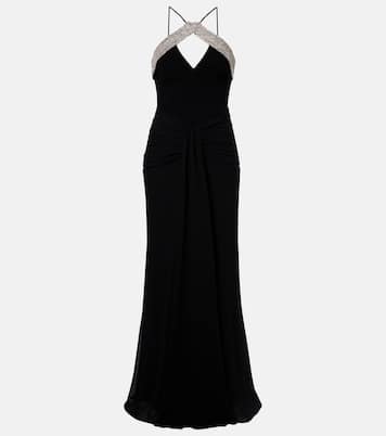 Astros embellished draped gown | Rebecca Vallance