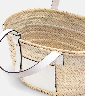 Shopper Medium in foglie di palma e pelle | Loewe