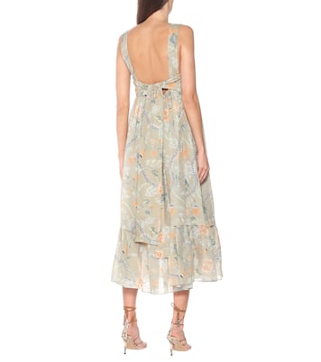Abito midi a stampa floreale in ramia | Chloé