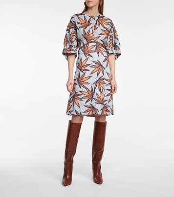 Abito midi Fantasy Leaves in cotone | Dorothee Schumacher