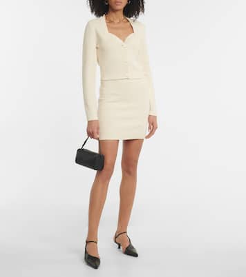 Kaya moss-knit cotton cardigan | Nanushka