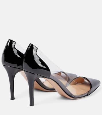 Escarpins Plexi 85 en cuir verni et PVC | Gianvito Rossi