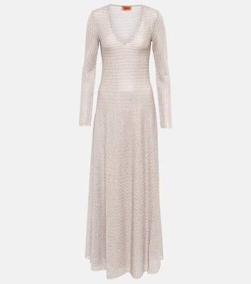 Metallic knit maxi dress | Missoni