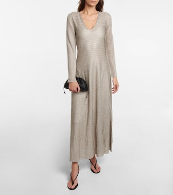 Metallic knit maxi dress | Missoni