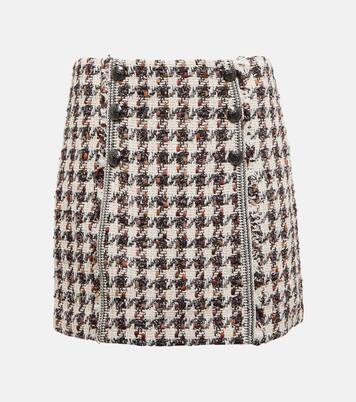 Stark houndstooth tweed miniskirt | Veronica Beard
