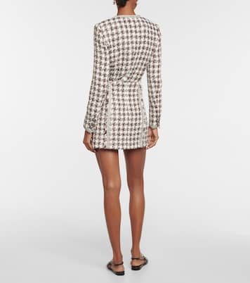 Stark houndstooth tweed miniskirt | Veronica Beard