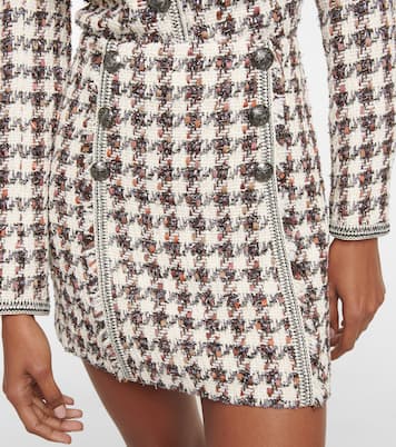 Stark houndstooth tweed miniskirt | Veronica Beard