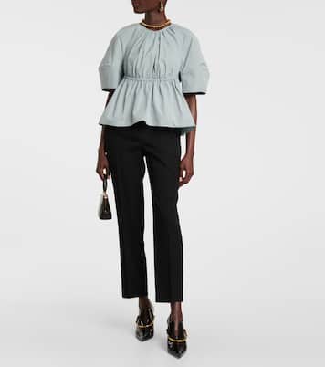 Tailored straight wool pants | Jil Sander