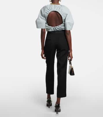 Tailored straight wool pants | Jil Sander