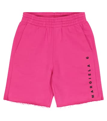 Shorts en jersey de algodón con logo | MM6 Maison Margiela Kids
