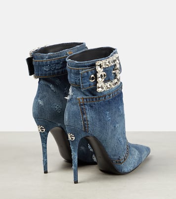 Embellished denim ankle boots | Dolce&Gabbana