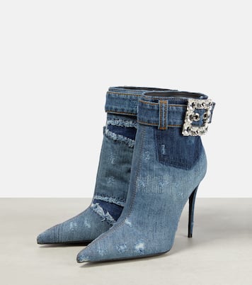 Embellished denim ankle boots | Dolce&Gabbana