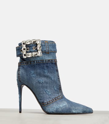 Embellished denim ankle boots | Dolce&Gabbana