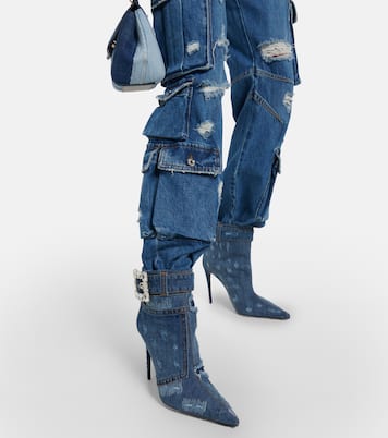 Embellished denim ankle boots | Dolce&Gabbana