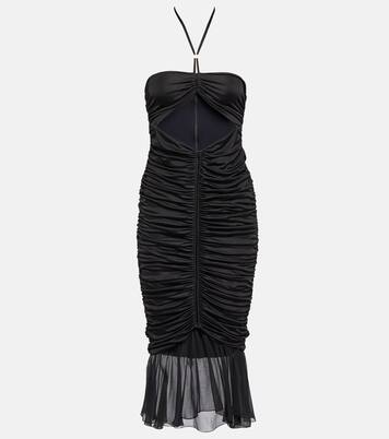 Vestido midi de jersey fruncido | Blumarine