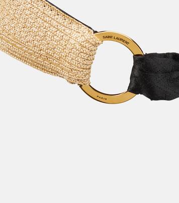 Raffia-effect visor | Saint Laurent