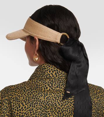 Raffia-effect visor | Saint Laurent
