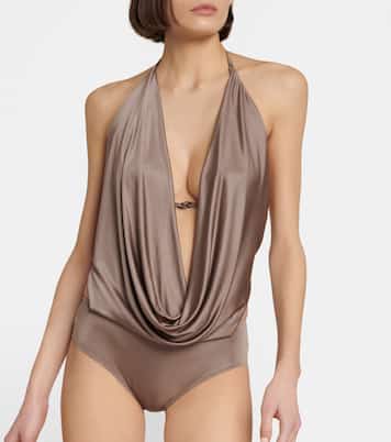 Halter-neck draped bodysuit | Blumarine